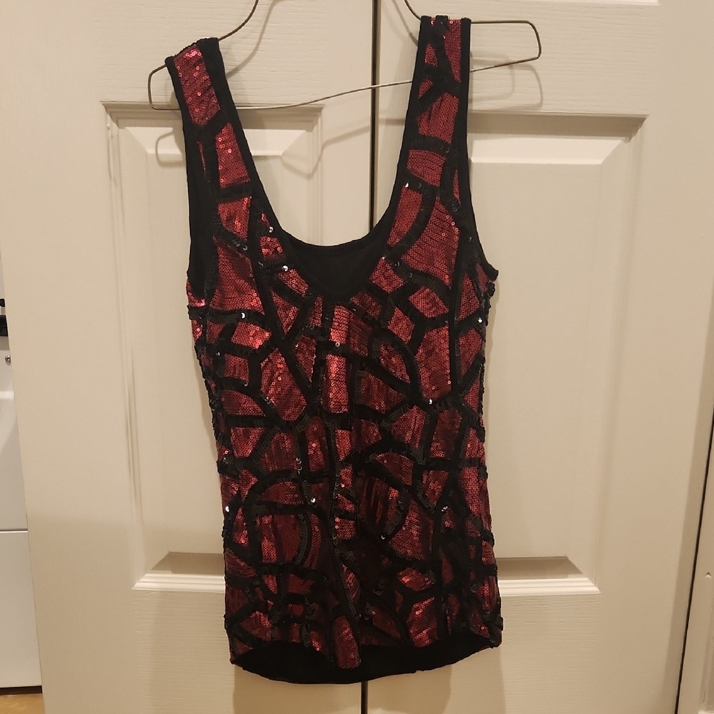BKE Black Blazer with Red Patterned Accents - Picture 9 of 13